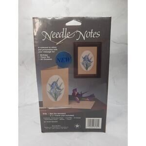 WonderArt Needle Notes Cross Stitch Note Card Kit Iris 5x7